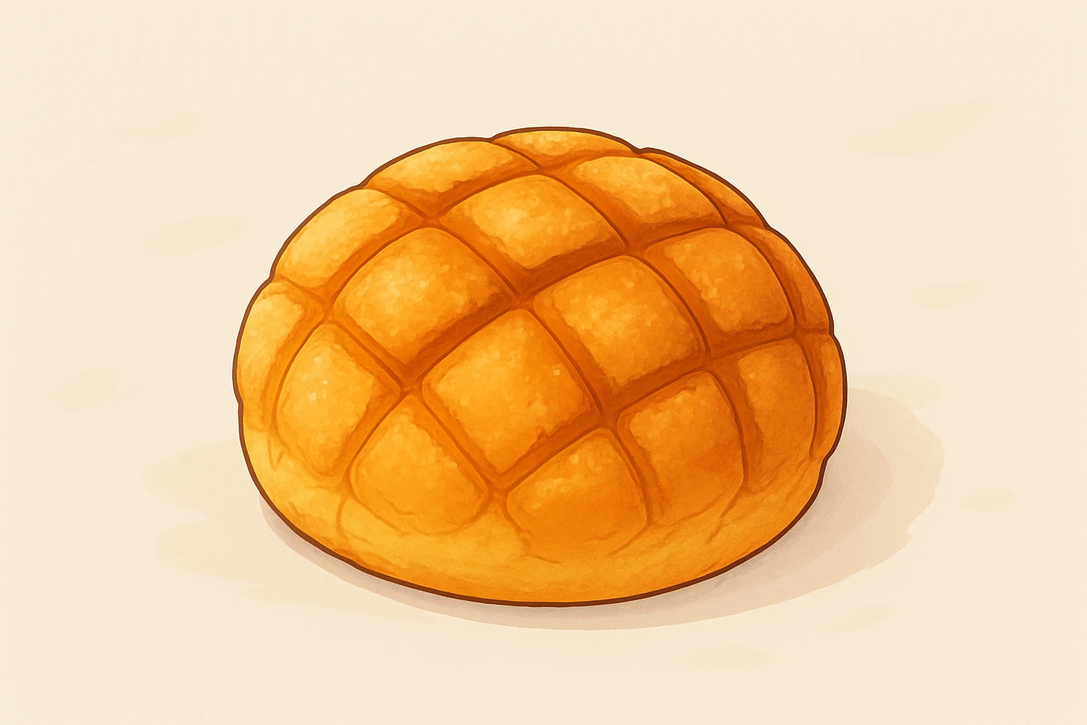 こんがり焼けたメロンパン